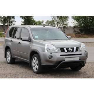Front Bumper Guard WT007 Black (Stainless Steel) Nissan X-trail T31 2007-2014 photo 1