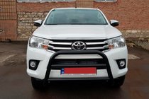 Toyota Hilux 2015- Bull Bar WT007 Black (Stainless Steel) photo 3