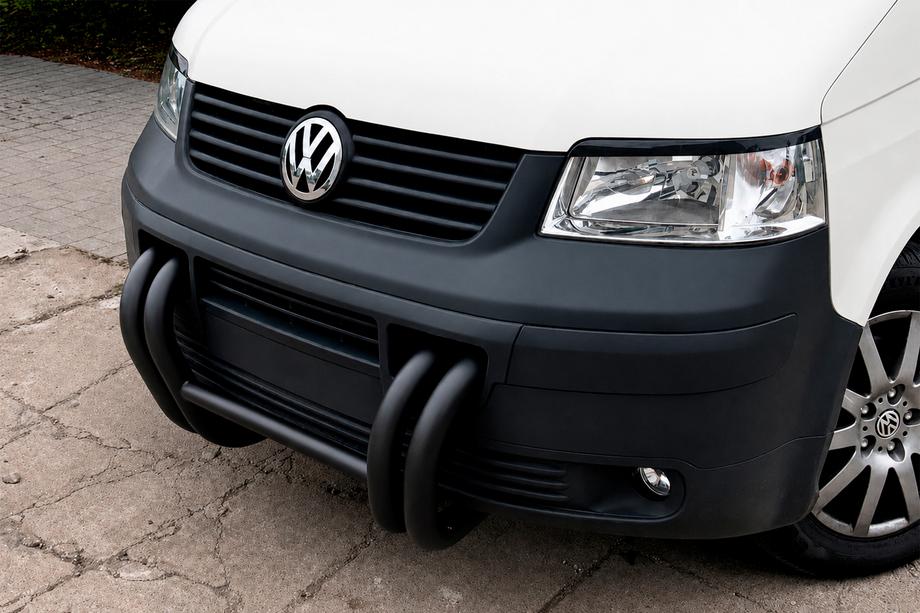 Volkswagen T5 Transporter 2003-2010 Bull Bar ST006-03 Grille Black (Stainless Steel) Photo 2