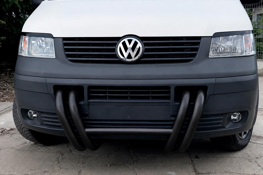 Volkswagen T5 Transporter 2003-2010 Bull Bar ST006-03 Grille Black (Stainless Steel) Photo 3