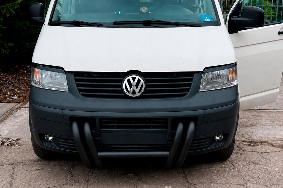 Volkswagen T5 Transporter 2003-2010 Bull Bar ST006-03 Grille Black (Stainless Steel) Photo 4