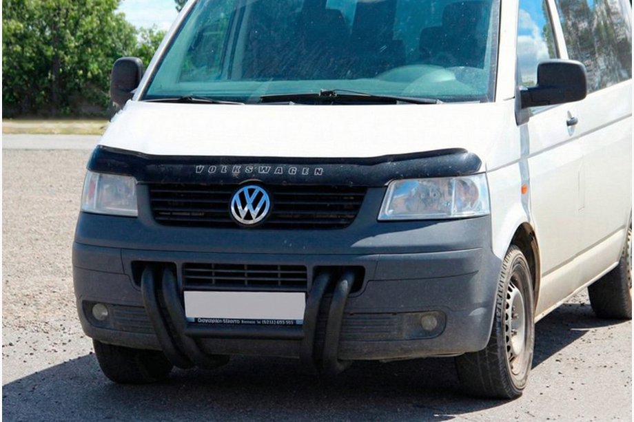 Volkswagen T5 Transporter 2003-2010 Bull Bar ST006-03 Grille Black (Stainless Steel) Photo 6