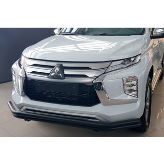 Front Bar F3-60 Black (2020+, Stainless Steel) Mitsubishi Pajero Sport 2015-