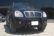 SsangYong Rexton I 2001-2017 Bull Bar QT006 Black (Stainless Steel) photo 3