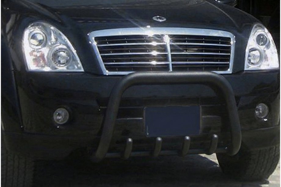 SsangYong Rexton I 2001-2017 Bull Bar QT006 Black (Stainless Steel) Image