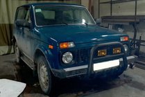 Lada Niva and Urban 1977- Bull Bar QT006 Black (Stainless Steel) photo 4