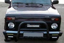 Lada Niva and Urban 1977- Bull Bar QT006 Black (Stainless Steel) photo 3