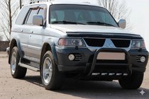Mitsubishi Pajero Sport 1996-2007 Bull Bar QT006 Black (Stainless Steel) photo 2