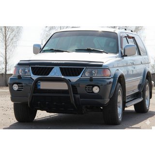 Bull Bar QT006 Black (Stainless Steel) Mitsubishi Pajero Sport 1996-2007 photo 3