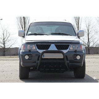 Bull Bar QT006 Black (Stainless Steel) Mitsubishi Pajero Sport 1996-2007 photo 1