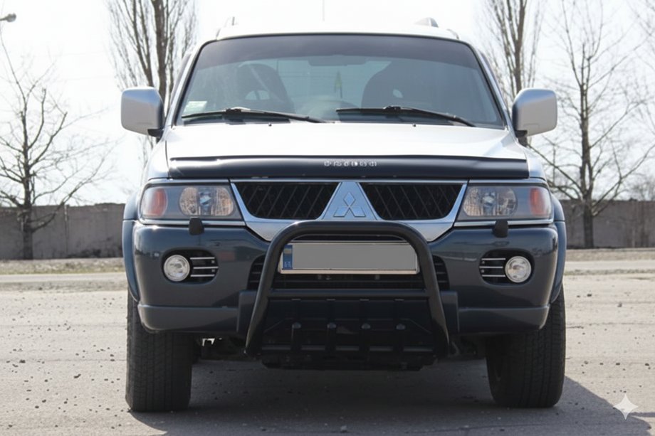 Mitsubishi Pajero Sport 1996-2007 Bull Bar QT006 Black (Stainless Steel) Image