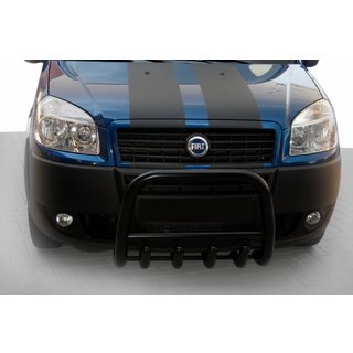 Front Bar QT006 Black (Stainless Steel) Fiat Doblo I 2005-2010