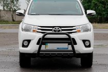 Toyota Hilux 2015- Bull Bar QT006 Black (Stainless Steel) photo 1