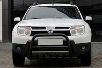 Renault Duster 2008–2017 Bull Bar without Logo QT006 Black (Stainless Steel) photo 1