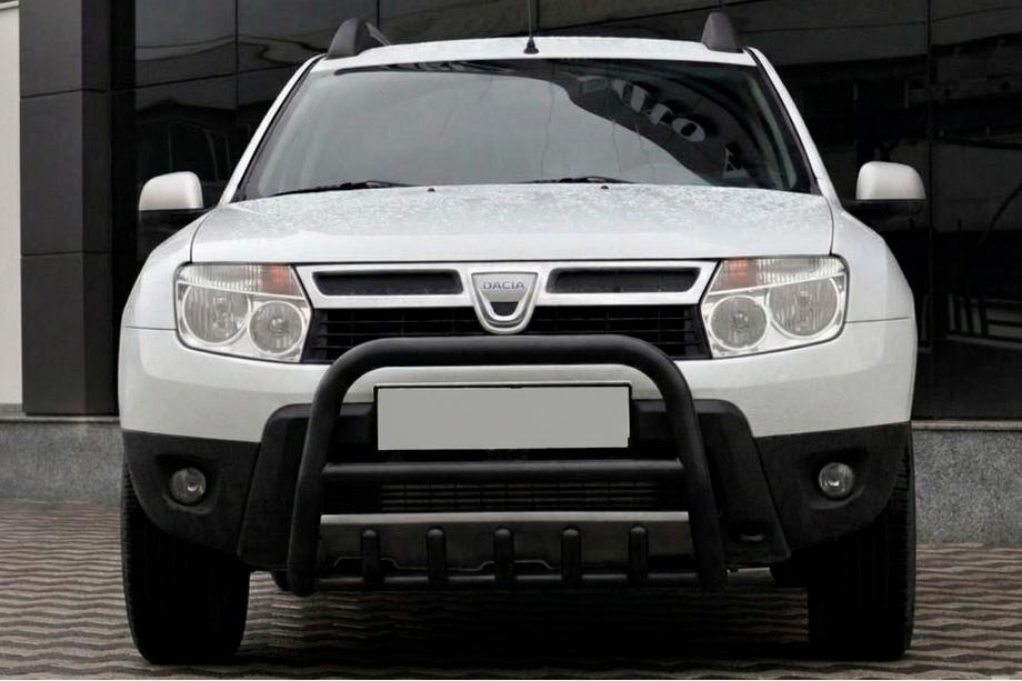 Renault Duster 2008–2017 Bull Bar without Logo QT006 Black (Stainless Steel) Image