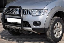 Mitsubishi L200 2006-2015 Bull Bar QT007 Black (Stainless Steel) photo 1