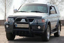 Mitsubishi Pajero Sport 1996-2007 Bull Bar QT007 Black (Stainless Steel) photo 1