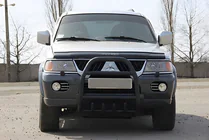 Mitsubishi Pajero Sport 1996-2007 Bull Bar QT007 Black (Stainless Steel) photo 3