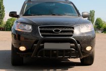 Hyundai Santa Fe 2 2006-2012 Bull Bar WT002 Black (Stainless Steel) photo 2