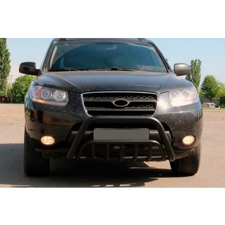 Bull Bar WT002 Black (Stainless Steel) Hyundai Santa Fe 2 2006-2012 photo 2