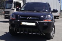 Hyundai Tucson JM 2004- Bull Bar WT002 Black (Stainless Steel) photo 3