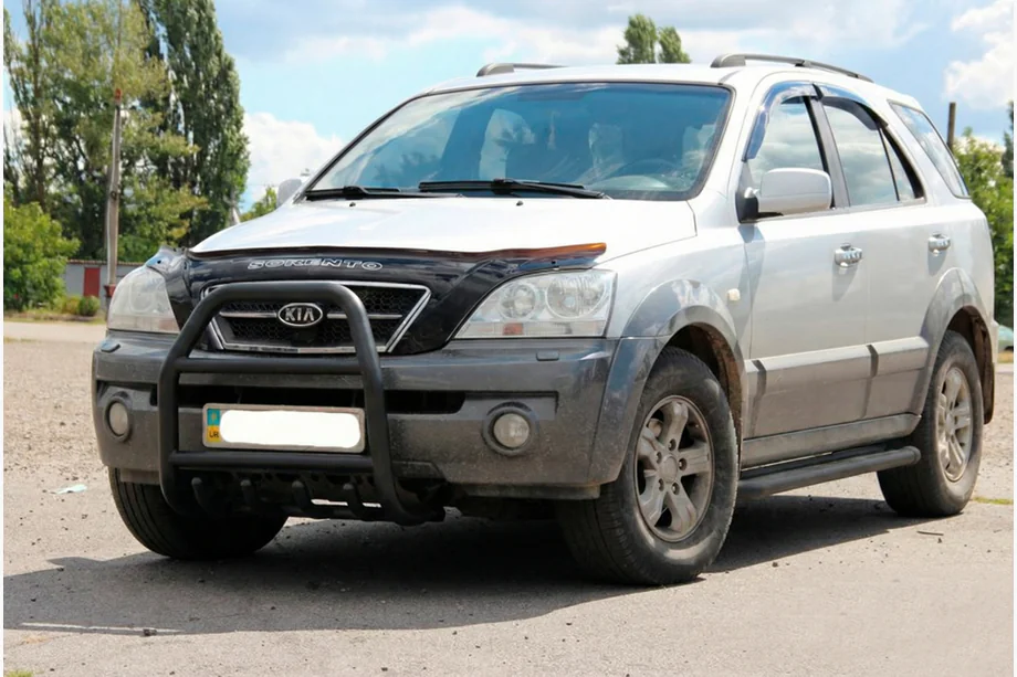 Kia Sorento I BL 2002-2009 Bull Bar QT007 Black (Stainless Steel) Image