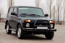 Lada Niva and Urban 1977- Bull Bar QT007 Black (Stainless Steel) photo 5