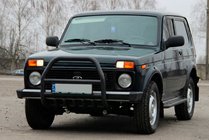 Lada Niva and Urban 1977- Bull Bar QT007 Black (Stainless Steel) photo 2