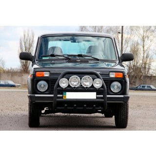 Bull Bar QT007 Black (Stainless Steel) Lada Niva та Urban 1977- photo 1