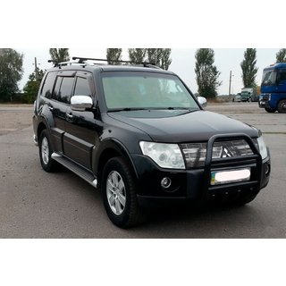 Bull Bar QT007 Black (Stainless Steel) Mitsubishi Pajero Wagon IV 2006-2021 photo 1