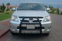 Toyota Hilux 2006-2015 Bull Bar QT007 Black (Stainless Steel) photo 1