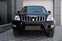 Toyota Land Cruiser Prado 120 2002-2009 Low Bull Bar WT002 Black (Stainless Steel) photo 2