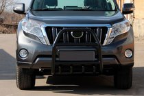 Toyota Land Cruiser Prado 150 2009-2023 Bull Bar QT007 Black (Stainless Steel) photo 1