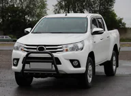 Toyota Hilux 2015- Front Bumper Guard QT008 Black (Stainless Steel) photo 3