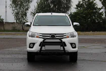 Toyota Hilux 2015- Front Bumper Guard QT008 Black (Stainless Steel) photo 2