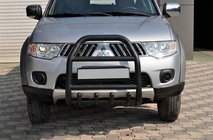 Mitsubishi Pajero Sport 2008-2015 Front Bumper Guard QT007 Black (Stainless Steel) photo 3