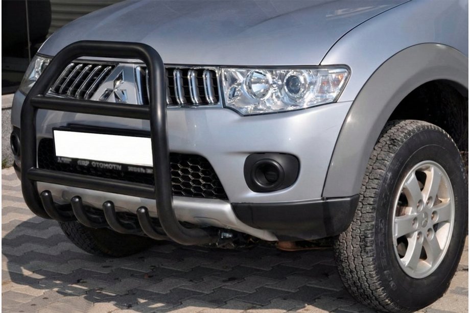 Mitsubishi Pajero Sport 2008-2015 Front Bumper Guard QT007 Black (Stainless Steel) Image