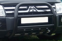 Mitsubishi Pajero Wagon IV 2006-2021 Bull Bar QT011 Black (Stainless Steel) photo 3