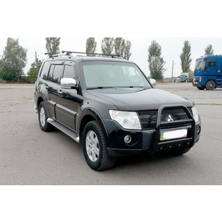 Bull Bar QT011 Black (Stainless Steel) Mitsubishi Pajero Wagon IV 2006-2021 photo 1