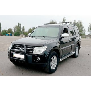 Bull Bar QT011 Black (Stainless Steel) Mitsubishi Pajero Wagon IV 2006-2021 photo 2