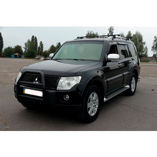 Bull Bar QT007 Black (Stainless Steel) Mitsubishi Pajero Wagon III 1999-2006 photo 2