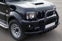 Suzuki Jimny 1998-2018 Bull Bar QT007-Exclusive Black (with lettering, stainless steel) photo 4