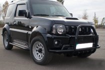 Suzuki Jimny 1998-2018 Bull Bar QT007-Exclusive Black (with lettering, stainless steel) photo 5