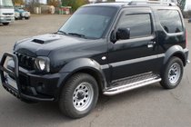 Suzuki Jimny 1998-2018 Bull Bar QT007-Exclusive Black (with lettering, stainless steel) photo 7