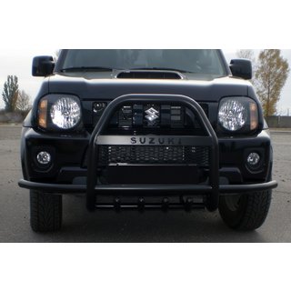 Bull Bar QT007-Exclusive Black (with lettering, stainless steel) Suzuki Jimny 1998-2018 photo 2