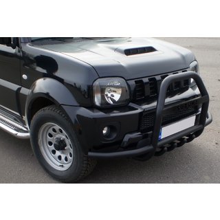 Bull Bar QT007-Exclusive Black (with lettering, stainless steel) Suzuki Jimny 1998-2018 photo 4