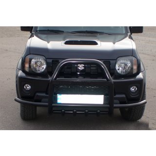 Bull Bar QT007-Exclusive Black (with lettering, stainless steel) Suzuki Jimny 1998-2018 photo 3