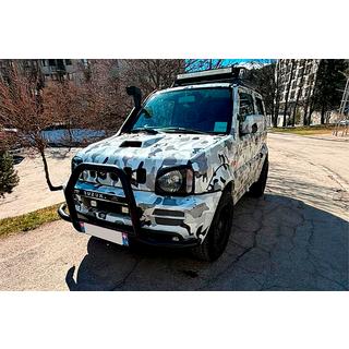 Bull Bar QT007-Exclusive Black (with lettering, stainless steel) Suzuki Jimny 1998-2018 photo 1