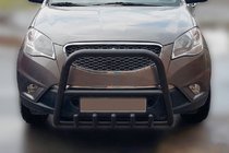 SsangYong Korando 2010-2019 Bull Bar F1-40 Black (Stainless Steel) photo 2