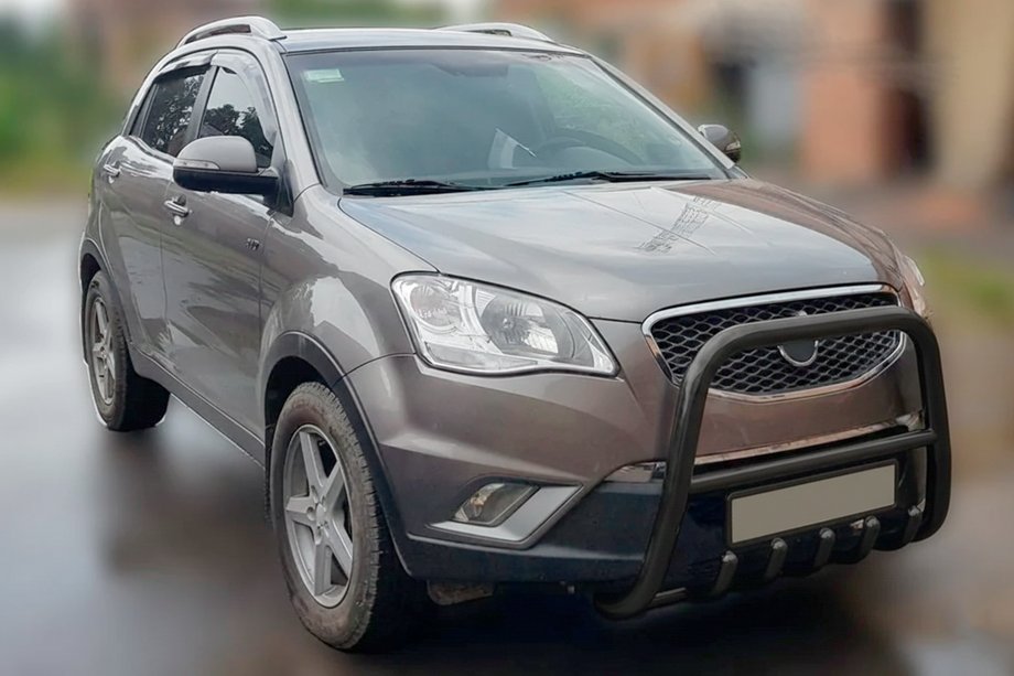 SsangYong Korando 2010-2019 Bull Bar F1-40 Black (Stainless Steel) Image